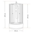 Karolino 80x80 cm Black mélytálcás zuhanykabin