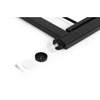 Biztonsági korlát 74-105 cm lépcsőkhöz és ajtókhoz fémből és fából fekete