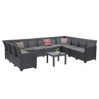 Claire XII 11 személyes sarokgarnitúra orlando asztallal