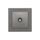 Nova TV csatlakozóaljzat szürke szálcsiszolt kerettel