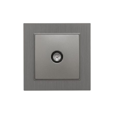 Nova TV csatlakozóaljzat szürke szálcsiszolt kerettel