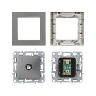 Nova TV csatlakozóaljzat szürke szálcsiszolt kerettel