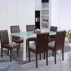 Mira 6+1 étkező garnitúra fehér-barna