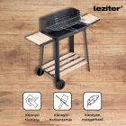 Téglalap alakú görgős faszenes grill