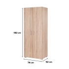 Family ruhásszekrény 74x182 cm sonoma tölgy
