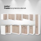 Praktik 60 felső sarok szekrény 1 ajtós, fehér-sonoma tölgy