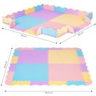 Habszivacs puzzle szőnyeg kerítéssel 141,5x141,5 cm 24 db