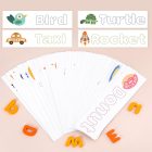 Szókirakó, szótanuló fajáték angol kártyákkal