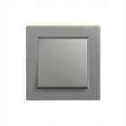 Nova váltókapcsoló 106 szürke szálcsiszolt kerettel