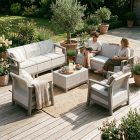 Scandi Love max linea duo kerti bútor szett jute tárolós asztallal