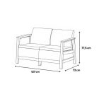 Scandi linea 2 személyes kerti kanapé