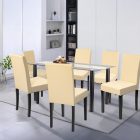 Cadiz 6+1 étkező garnitúra fekete-bézs