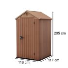 Darwin 4x4 műanyag kerti ház barna