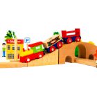 Fából készült vonatkészlet 74 db