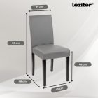 Leon 6+1 étkező garnitúra fehér-szürke