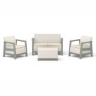 Scandi linea kerti bútor szett jute tárolós asztallal