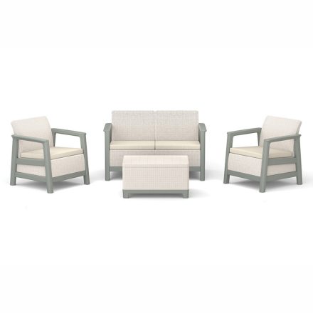 Scandi linea kerti bútor szett jute tárolós asztallal