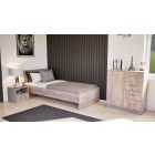 Miami egyszemélyes ágy 90x200 cm yorki tölgy-yorki tölgy