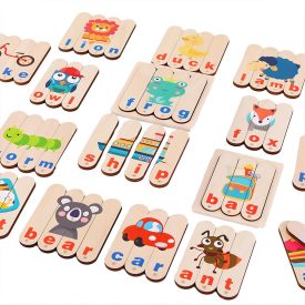 Angol tanuló puzzle oktató fajáték