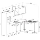 Yorki 310 sarok konyhabútor sütős és mikrohullámű sütős kivitelben