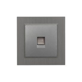 Nova UTP aljzat RJA-45 szürke szálcsiszolt kerettel