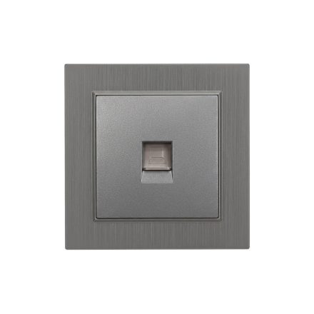 Nova UTP aljzat RJA-45 szürke szálcsiszolt kerettel