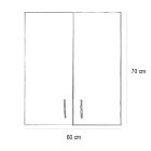 Bianca 60-as Faliszekrény 2 ajtóval, magasfényű fehér színben