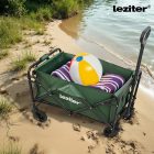 Összecsukható standard kerti strandkocsi zöld