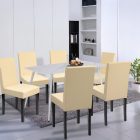 Megan 6+1 étkező garnitúra fehér-bézs