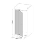 Flexi állítható zuhanyajtó 86-101x185 cm