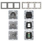 Nova dugalj, UTP, TV csatlakozóval szürke szálcsiszolt kerettel