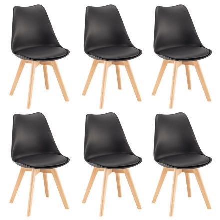 Silla étkezőszék 6 db fekete színben
