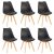 Silla étkezőszék 6 db fekete színben
