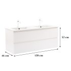 Vario Forte 120 alsó szekrény mosdóval