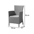 Meliowa 6 fős kerti bútor garnitúra