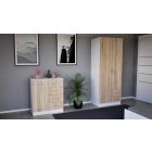 Miami gardróbszekrény 80x205 cm sonoma tölgy-fehér