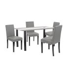 Cadiz 4+1 étkező garnitúra fekete-szürke