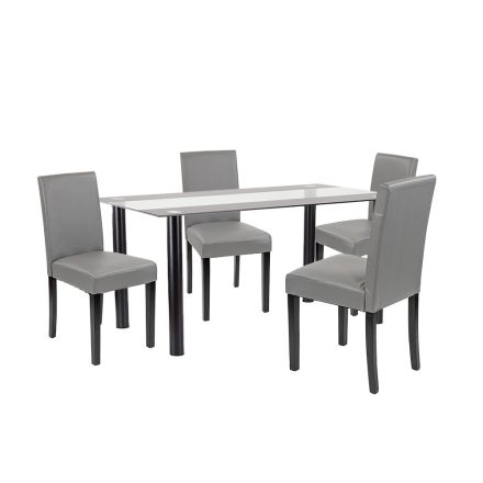Cadiz 4+1 étkező garnitúra fekete-szürke