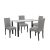 Cadiz 4+1 étkező garnitúra fekete-szürke