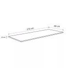 Konyhai munkalap 210 x 60 x 2,8 cm Beton