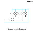 Nova kettős csillárkapcsoló 105 szürke szálcsiszolt kerettel