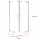 Spirit Mátrix 80x80 cm íves zuhanykabin zuhanytálcával