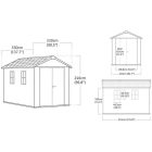 Newton Plus wide 11 x 7,5 műanyag kerti ház barna