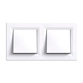 Nova kettős váltókapcsoló 106 fehér dupla kerettel