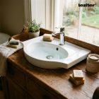 V55 szárnyas kerámia mosdó 55x42 cm