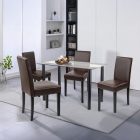 Karin 4+1 étkező garnitúra fekete-barna