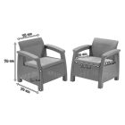 Corfu Relax duo kerti bútor garnitúra melody asztallal