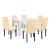 Leon 6+1 étkező garnitúra fehér-bézs