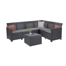   Claire VII 6 személyes sarokgarnitúra párnatartós asztallal