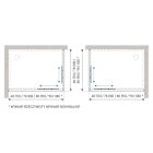 Olga SQ Element 80 zuhanyajtó fekete